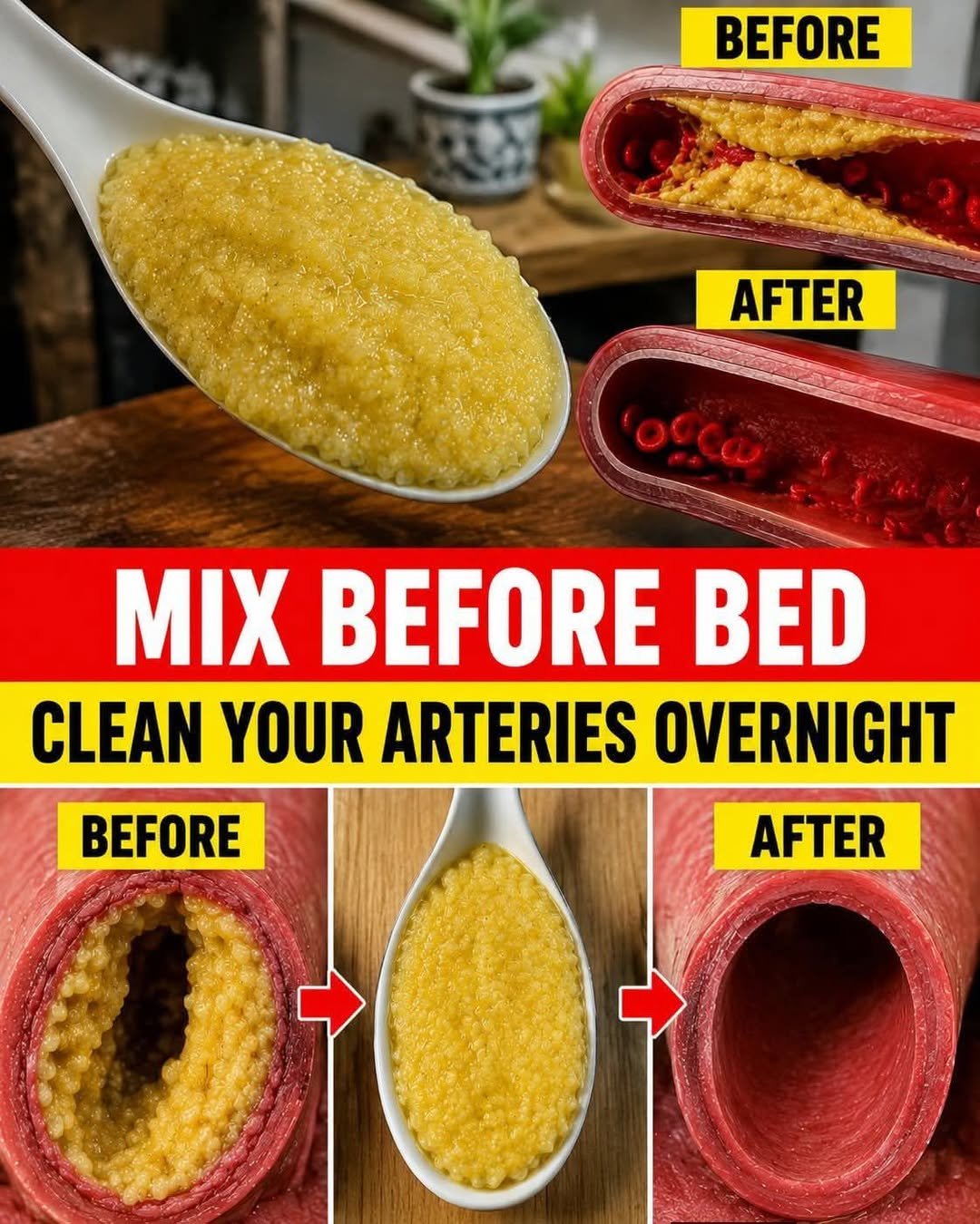 Mix These 3 Ingredients Before Bed: Can They Really Clean Your Arteries?